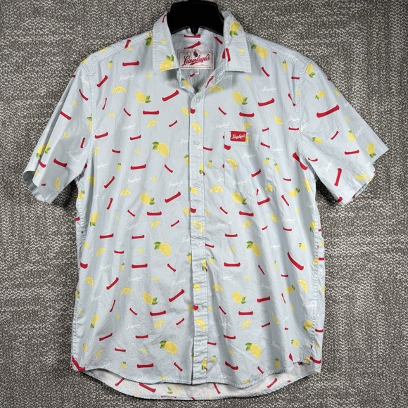 Leinenkugel's Short Sleeve Button Shirt Men Large Shirt Summer Shandy Beer Promo - Picture 2 of 7
